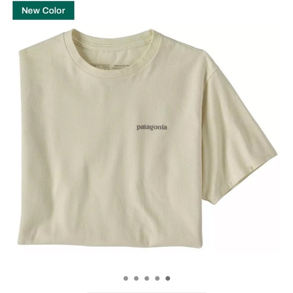 Patagonia Men's Large Fitz Roy Icon Responsibili-Tee T-Shirt Birch White NWT - Picture 10 of 12